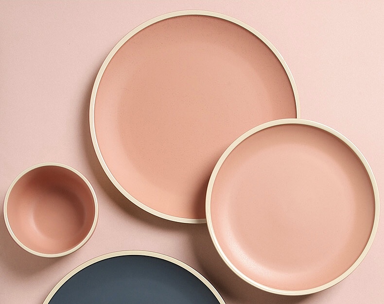 莫兰迪色系西餐盘