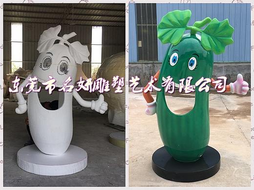 逗趣瓜果合拍道具模型仿真玻璃钢冬瓜雕塑真是头一次见