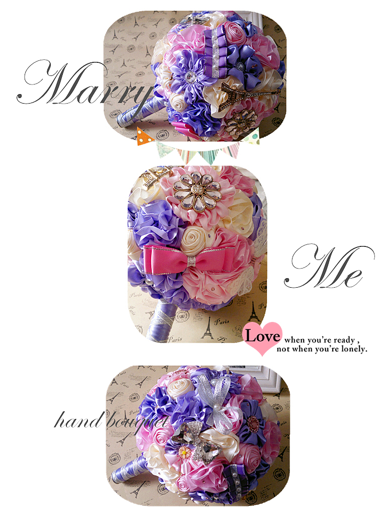 马卡龙色系列手捧花