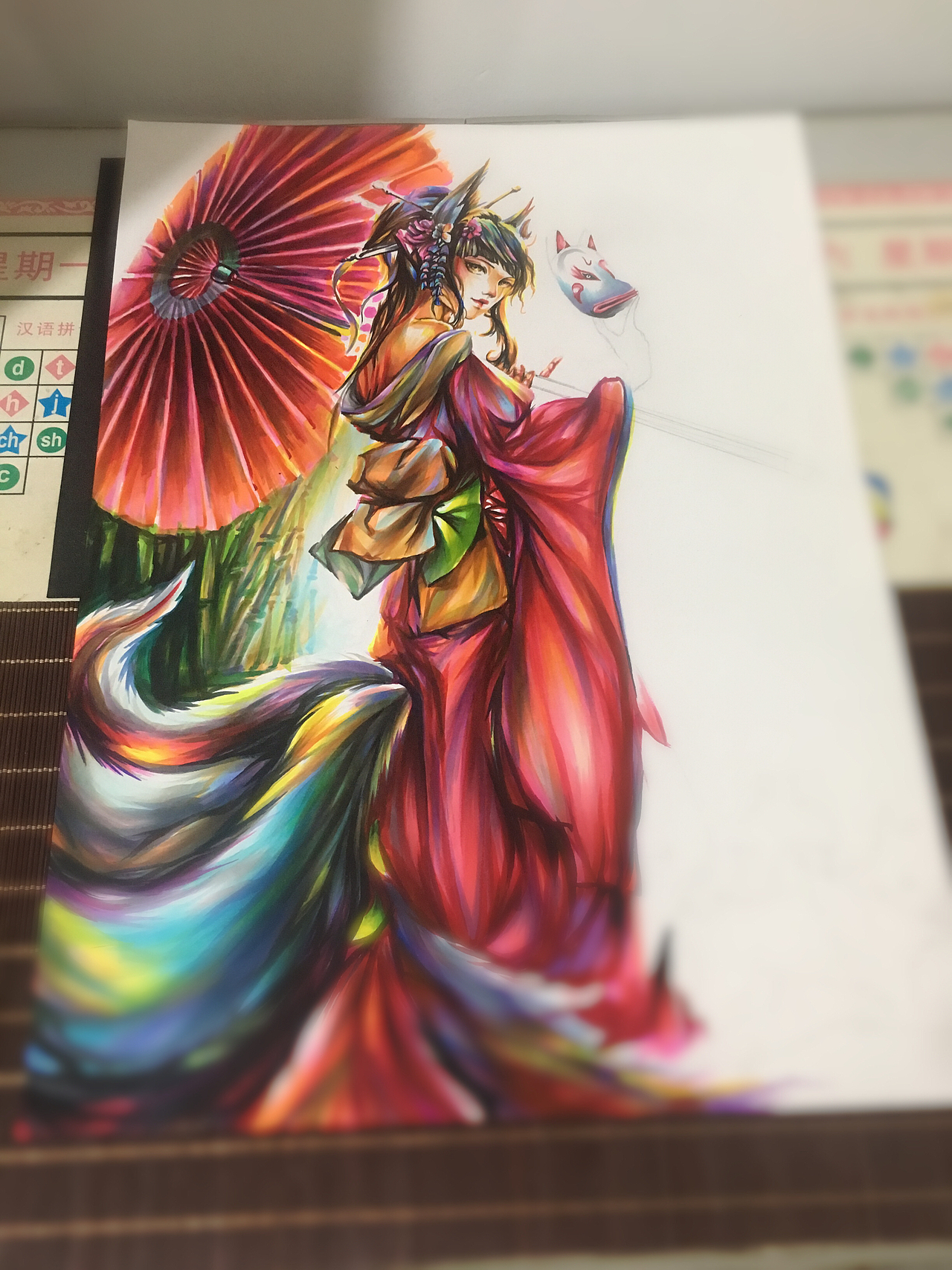 马克笔手绘古风效果（图ZMTM4Njc3MTg0） - 创作习作 - 站酷设计师漫迷手绘原创素材 - 站酷ZCOOL