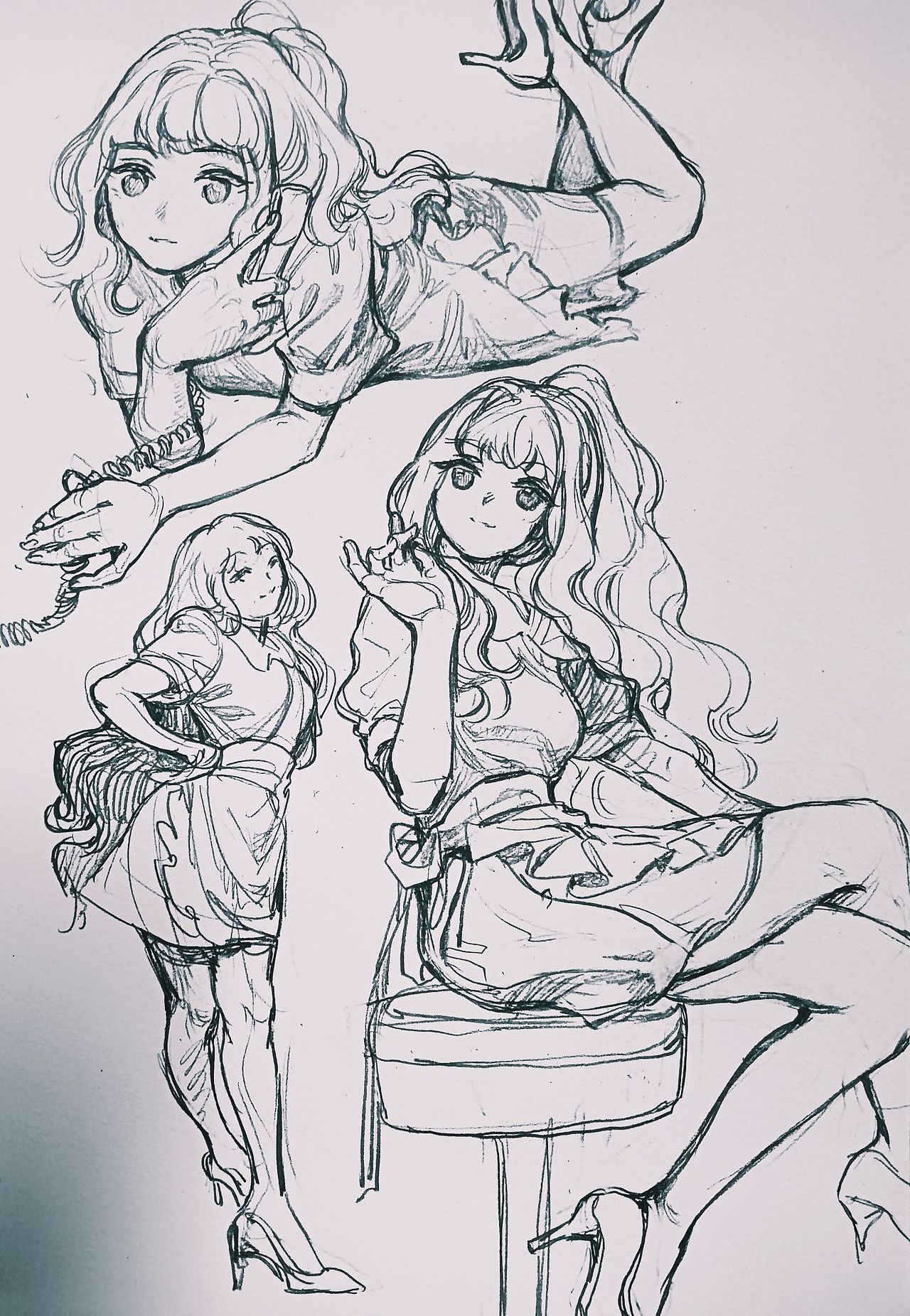 发发这几周画的速写~