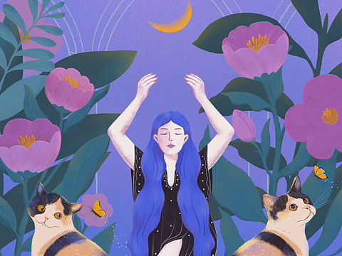 《月的仪式》四月插画