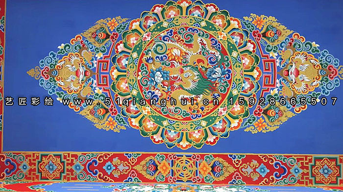 西藏藏式少数民族彩绘实例作品欣赏