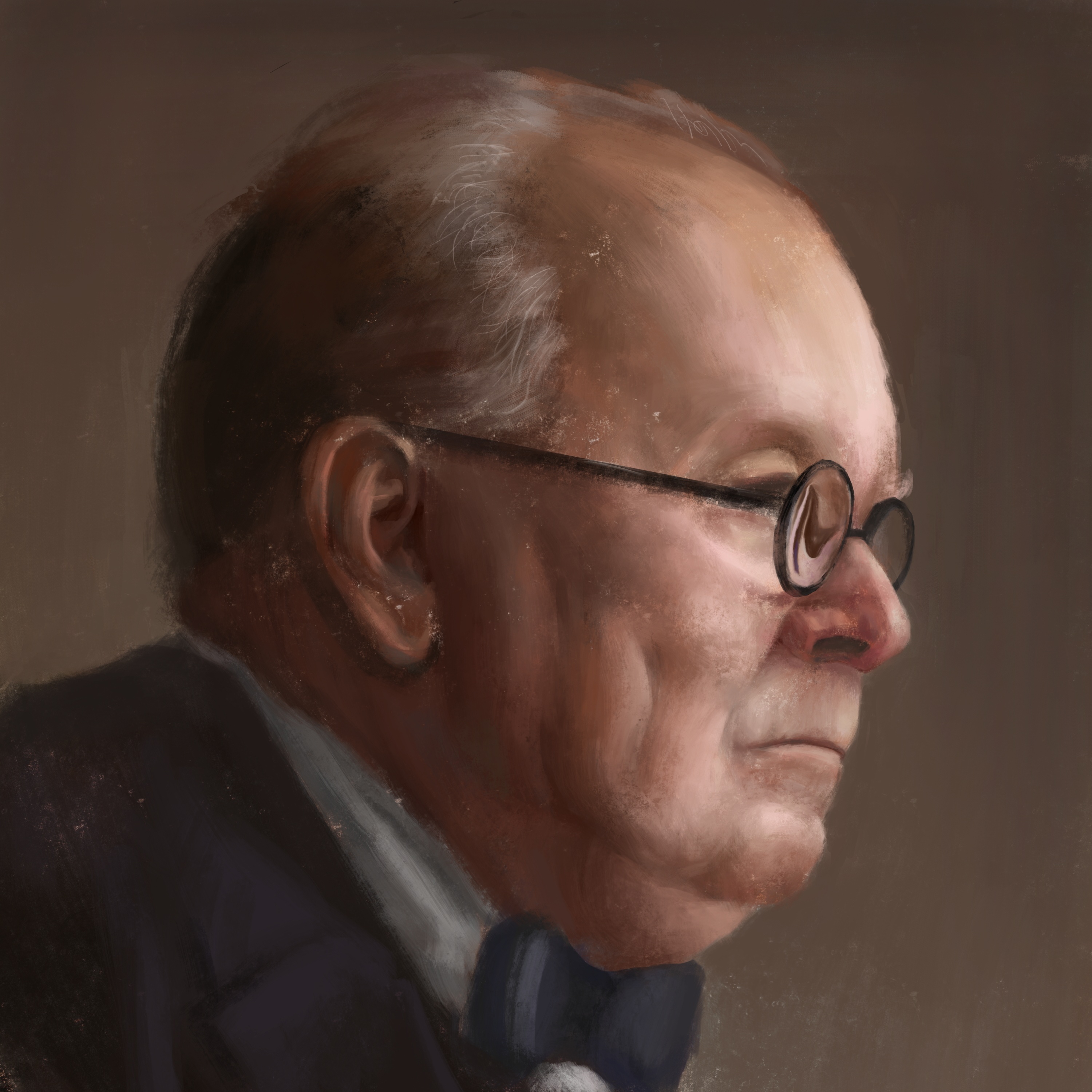 老早的丘吉尔人头