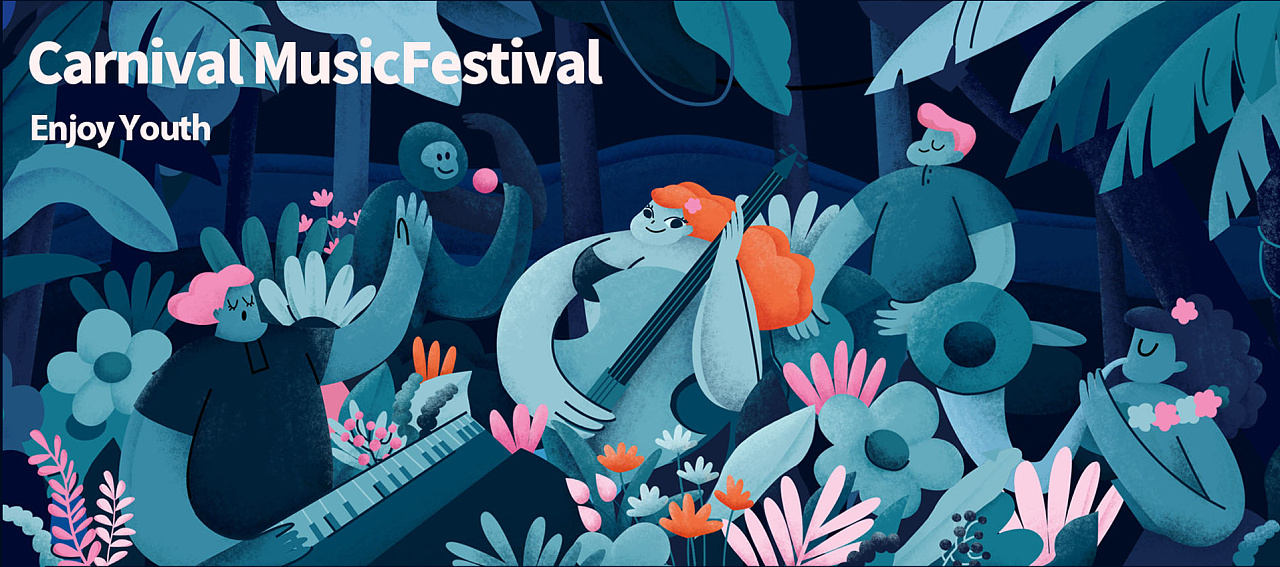 一波时尚扁平banner插画合集