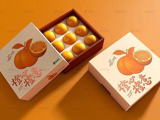 箱盒汇  | ：“橙心橙意”橙子礼盒包装设计