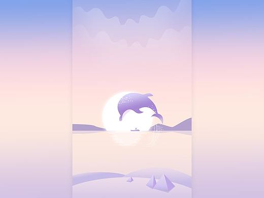 舞海豚--鼠标制作简单插画图片