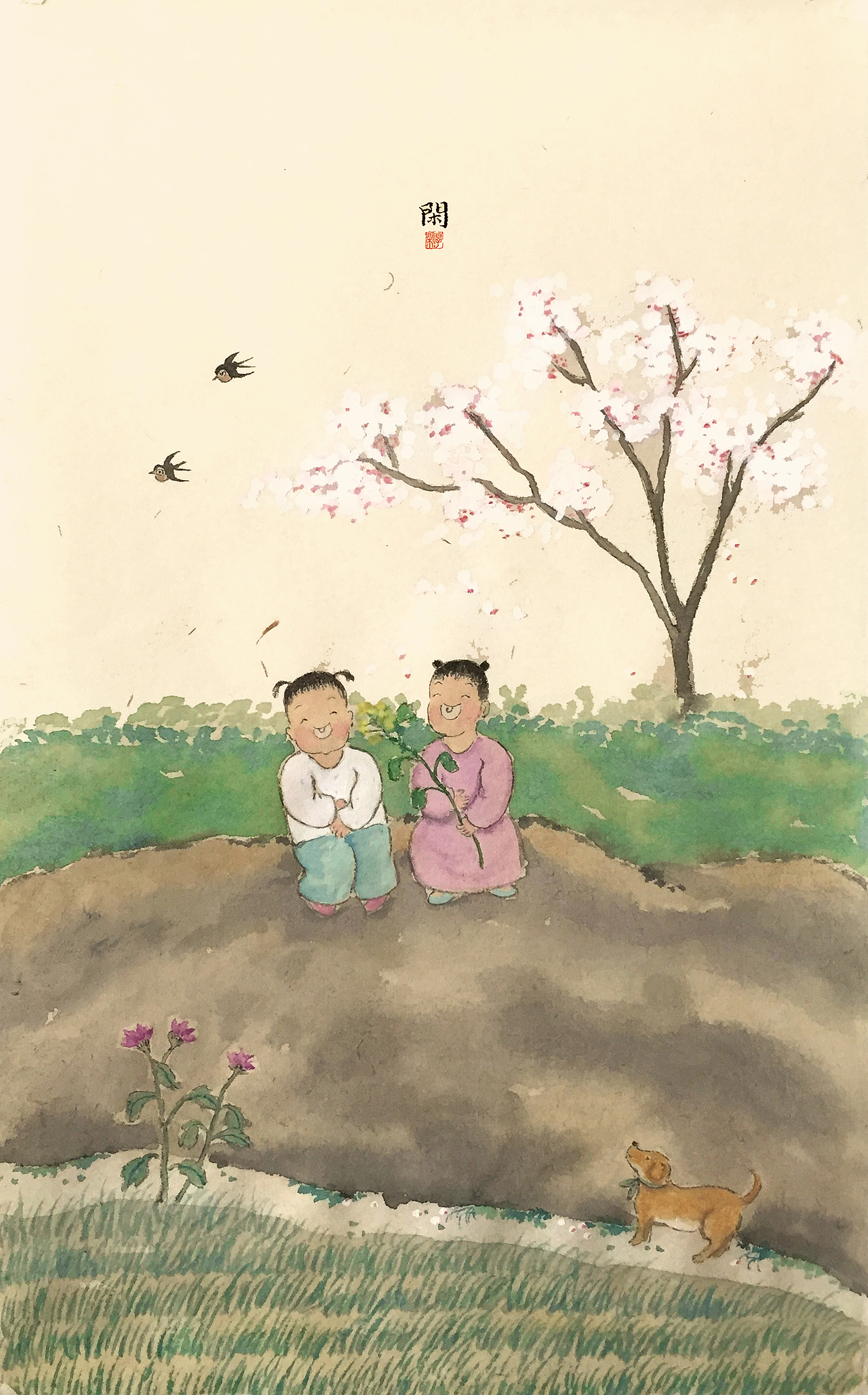 燕子飞时（图ZMjUyNjE2NzIw） - 艺术插画 - 站酷设计师厚闲原创素材 - 站酷ZCOOL