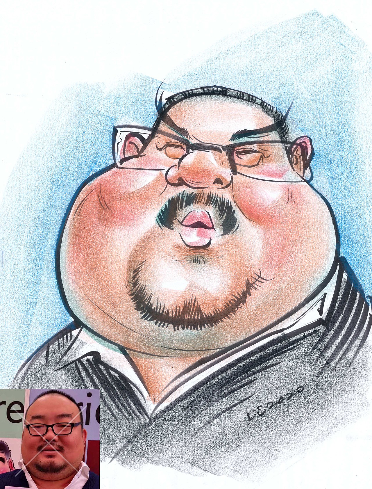 大叔漫画似颜绘肖像漫画作品