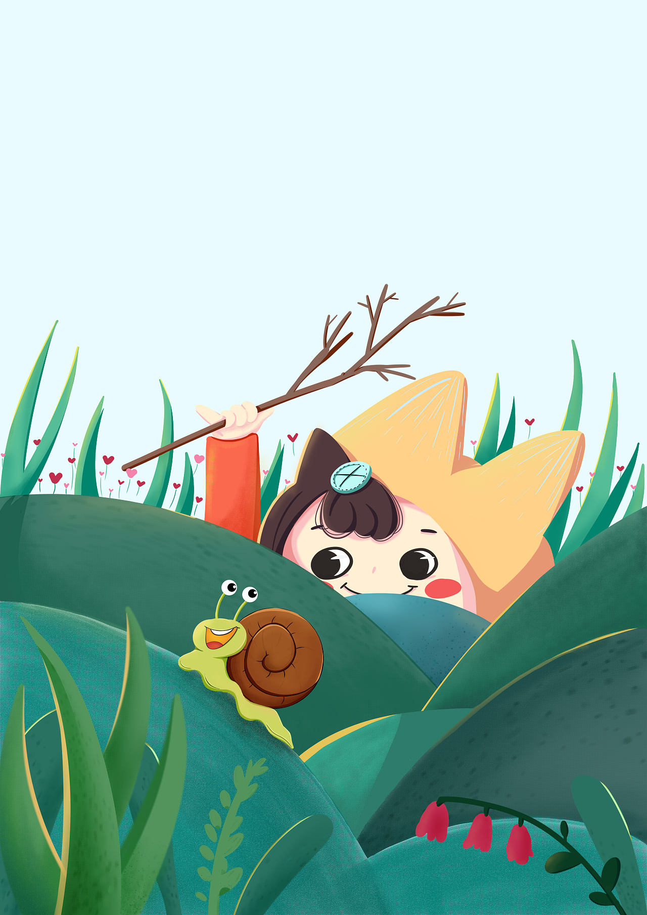 儿童教科书封面插画设计