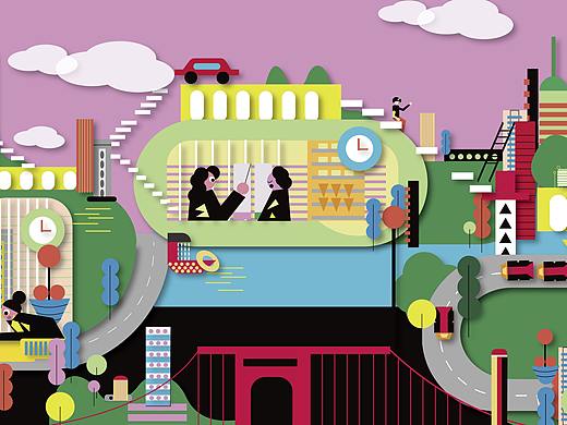 趣味城市（個人主頁-ZNTQzODM2NTI=） - 商業(yè)插畫 - 站酷設(shè)計師果凍腿原創(chuàng)素材 - 站酷ZCOOL