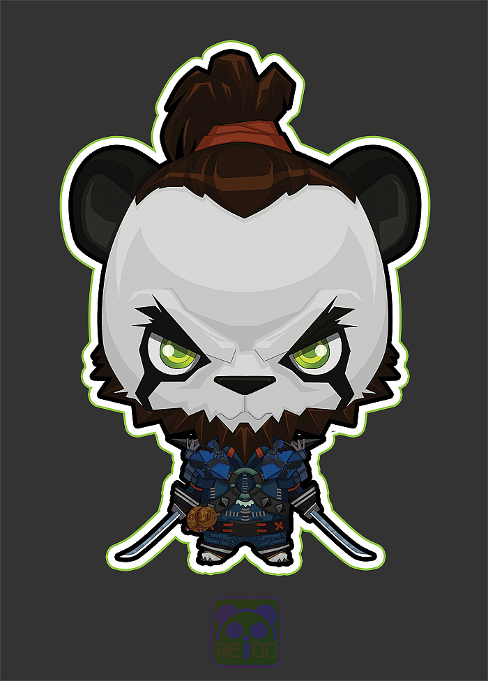 熊猫人贴纸|插画|插画习作|熊猫 - 原创作品 - 站酷 (zcool)