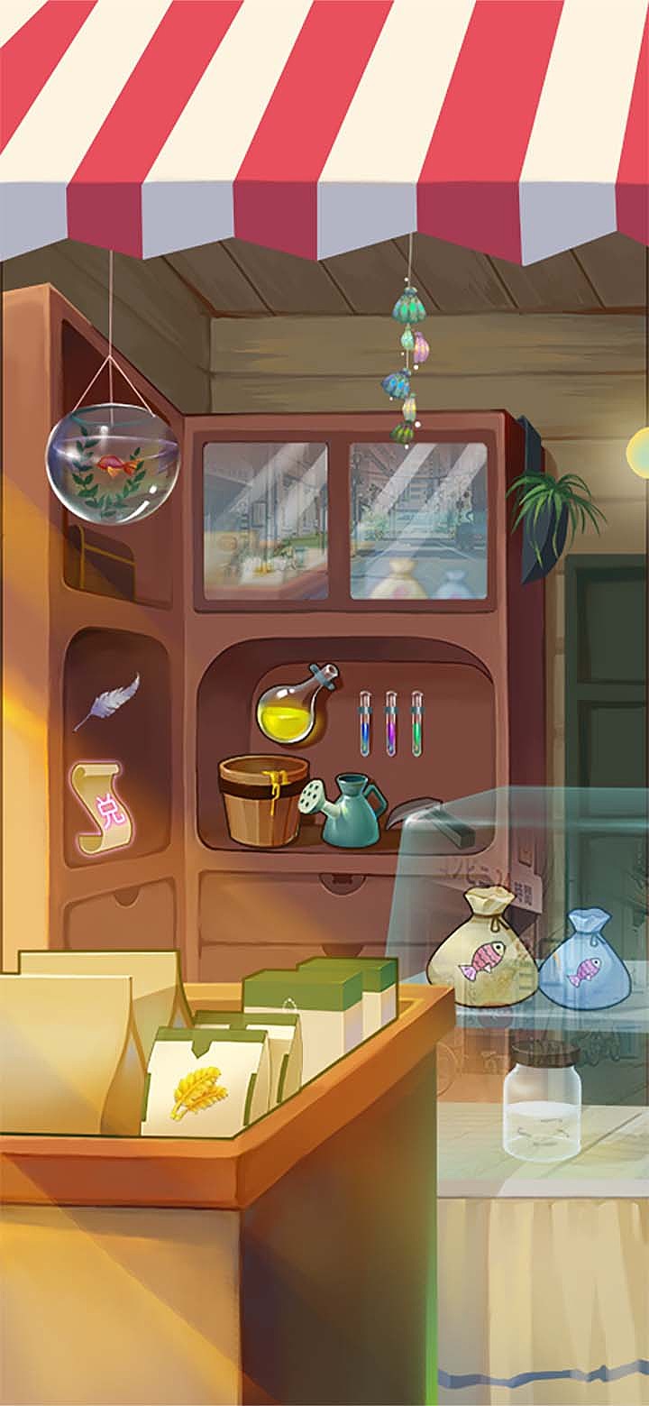 欢乐小镇商店（图ZMTQ5MDY0MjY4） - 游戏原画 - 站酷设计师Z82916451原创素材 - 站酷ZCOOL