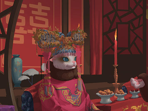 貓貓的婚禮（個人主頁-ZMjk5MzE1MjA=） - 創(chuàng)作習(xí)作 - 站酷設(shè)計師燒烤畫不畫原創(chuàng)素材 - 站酷ZCOOL