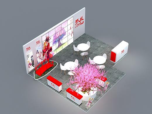 动漫展位3D效果图