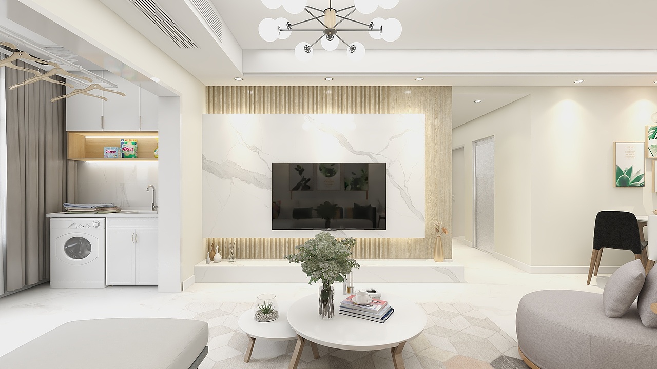 四川邻水邻州府康郡(107平方现代简约三居室)