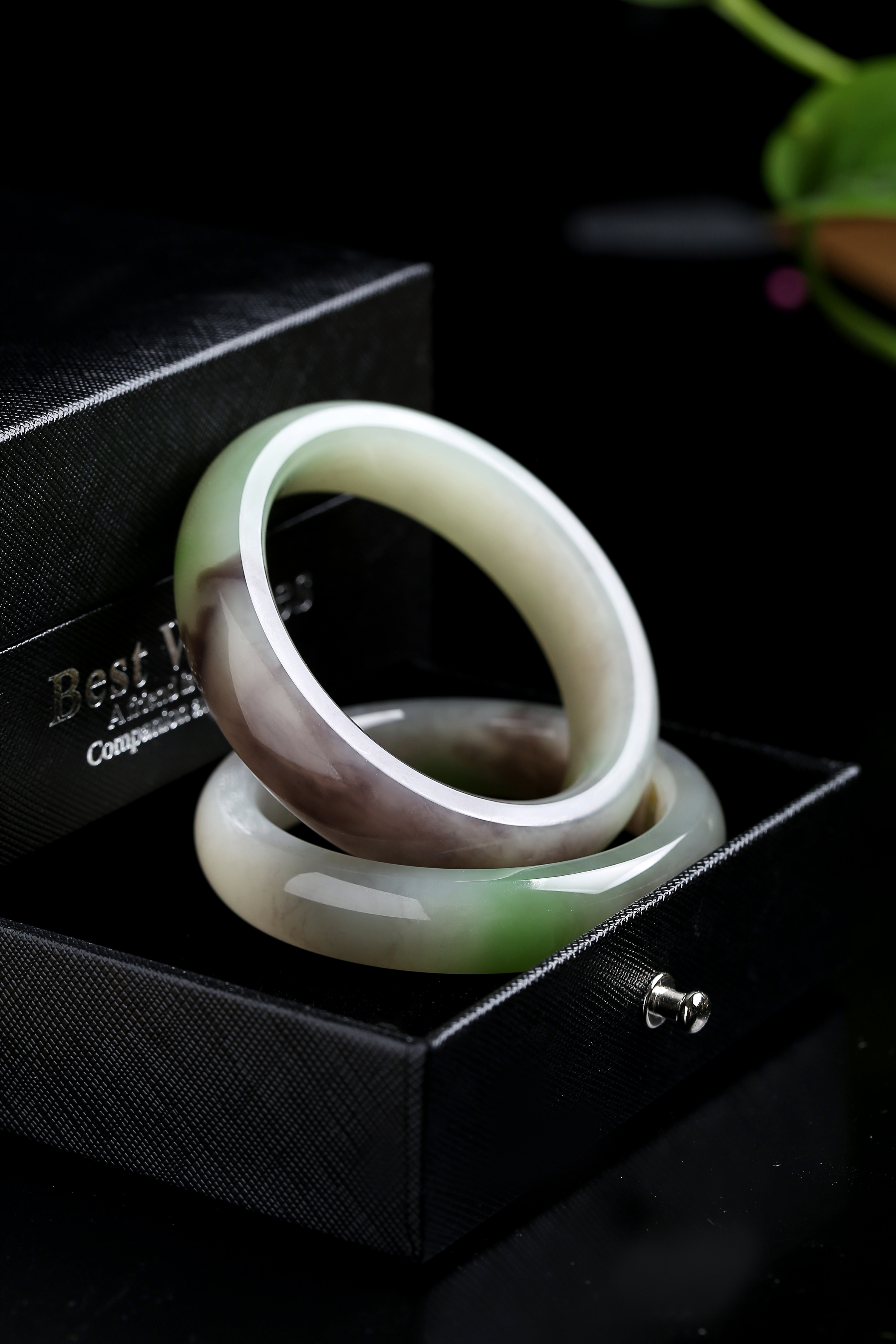 和田玉三彩手镯