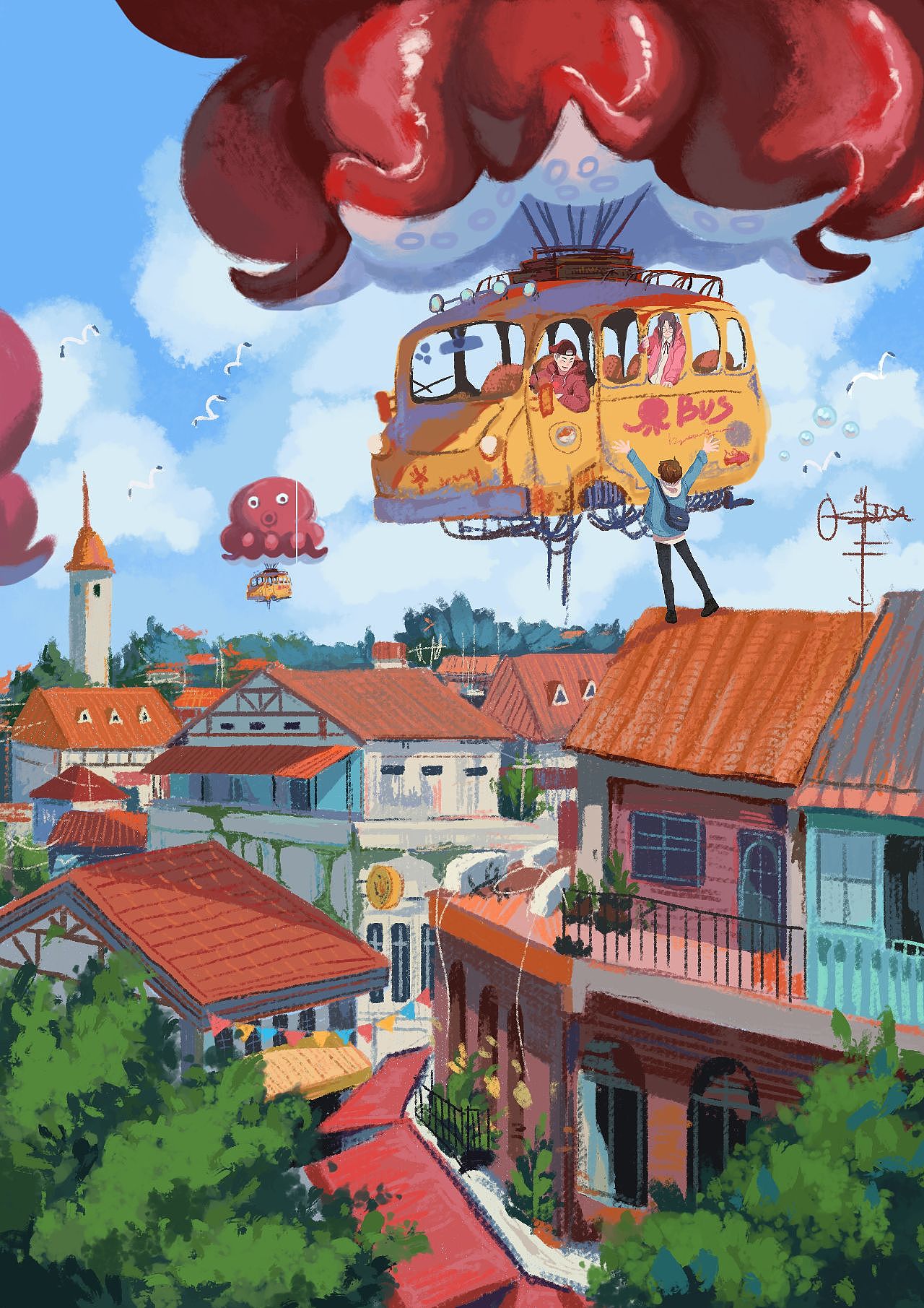 奇妙向往镇|插画|创作习作|wawagy - 临摹作品 - 站酷 (zcool)