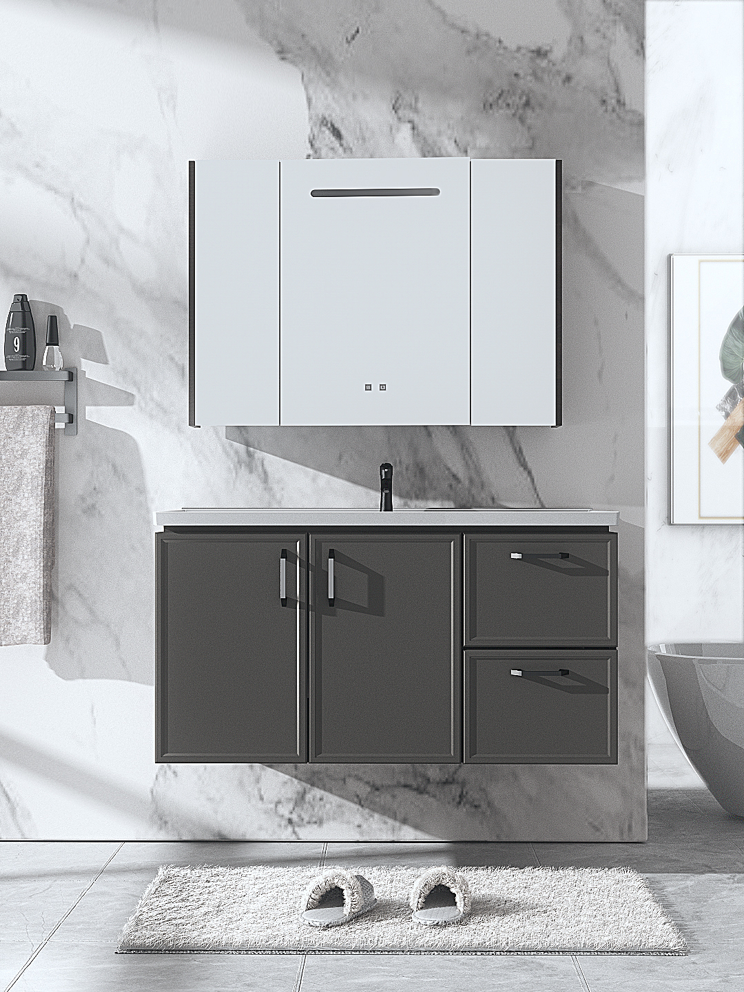 《白夜♣-作品》-实木浴室柜（图ZMjY5MjA3NjIw） - 产品 - 站酷设计师梦幻白夜1原创素材 - 站酷ZCOOL