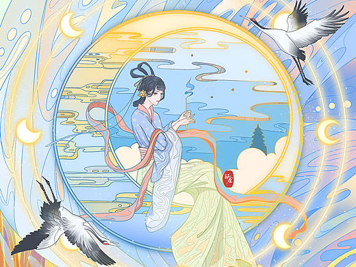 一片行云绕画堂（个人主页-ZNTQyOTIxOTY=） - 商业插画 - 站酷设计师惊鳥起原创素材 - 站酷ZCOOL