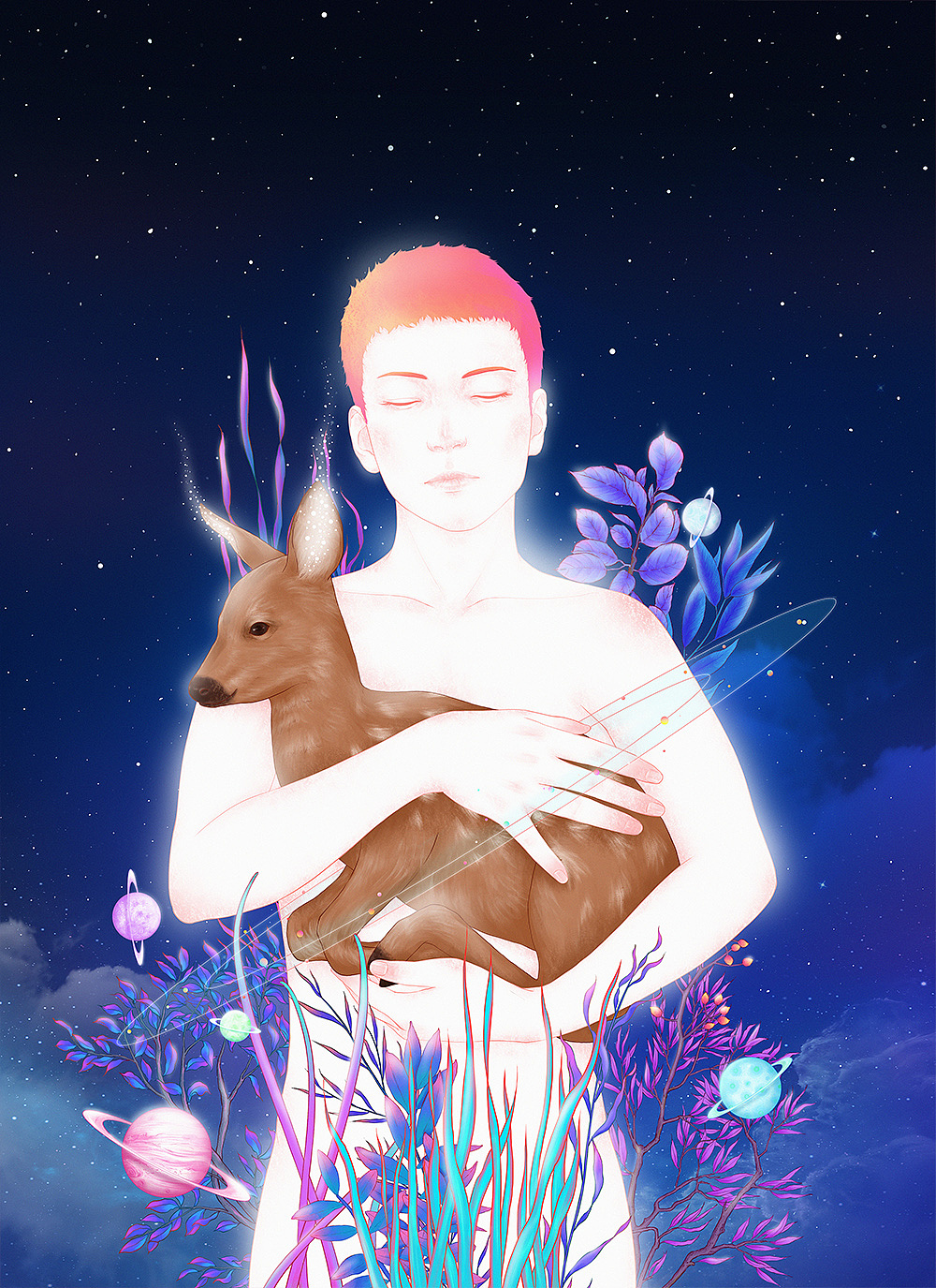 《繁花落梦》（图ZMTAzNTA0NTI4） - 商业插画 - 站酷设计师南国夏原创素材 - 站酷ZCOOL