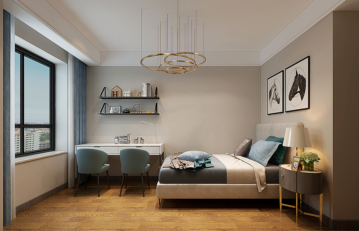 济南行业之巅峰万泰装饰凤凰国际188平现代轻奢风格