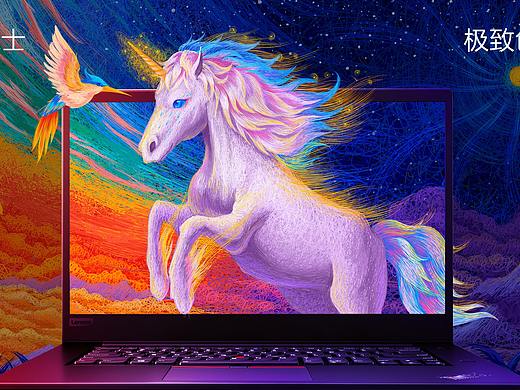 独角兽物语-ThinkPad X1 隐士插画海报