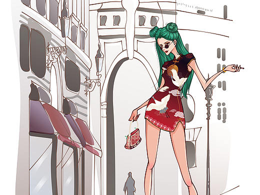 时尚插画（个人主页-ZMzczNjk4MDQ=） - 商业插画 - 站酷设计师Peach_D原创素材 - 站酷ZCOOL