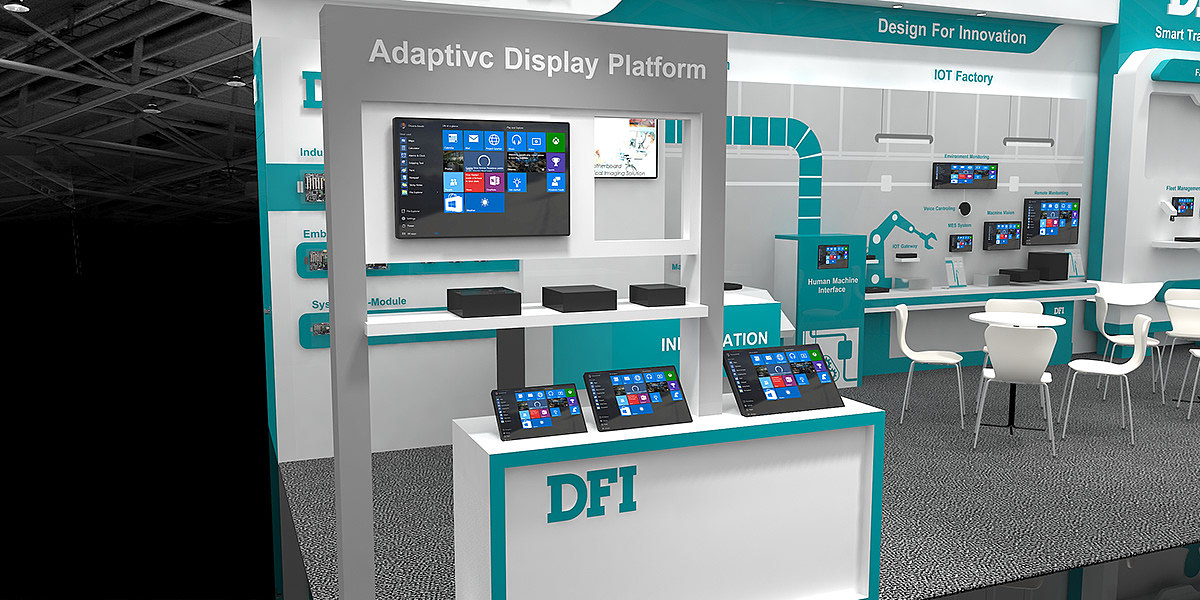 数码展位展会展台展览展点工装家装快闪店3d效果图设计