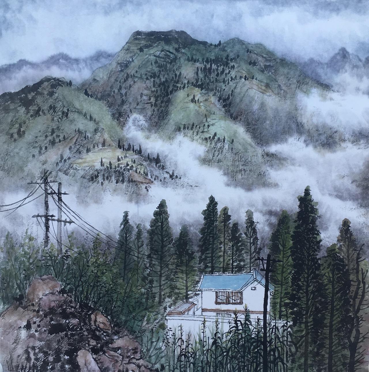 韩书阁当最杰出的山水画画家|纯艺术|绘画|艺惠藏_原创作品-站酷zcool