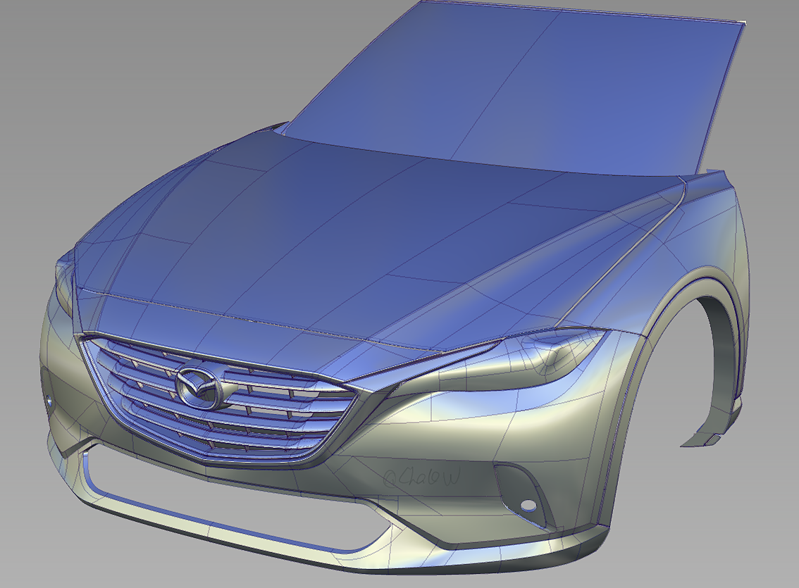 Nurbs建模 | Alias马自达前保正向建模