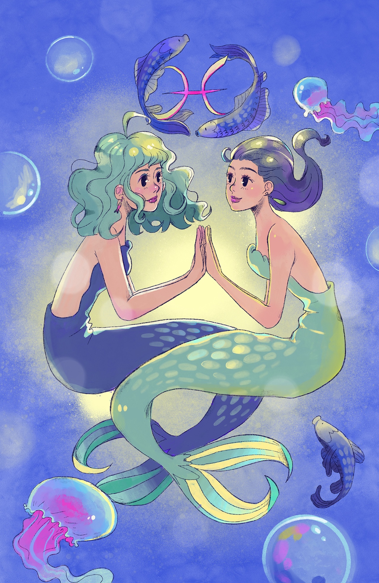 十二星座-双鱼座pisces|插画|商业插画|emonmon - 原创作品 - 站酷