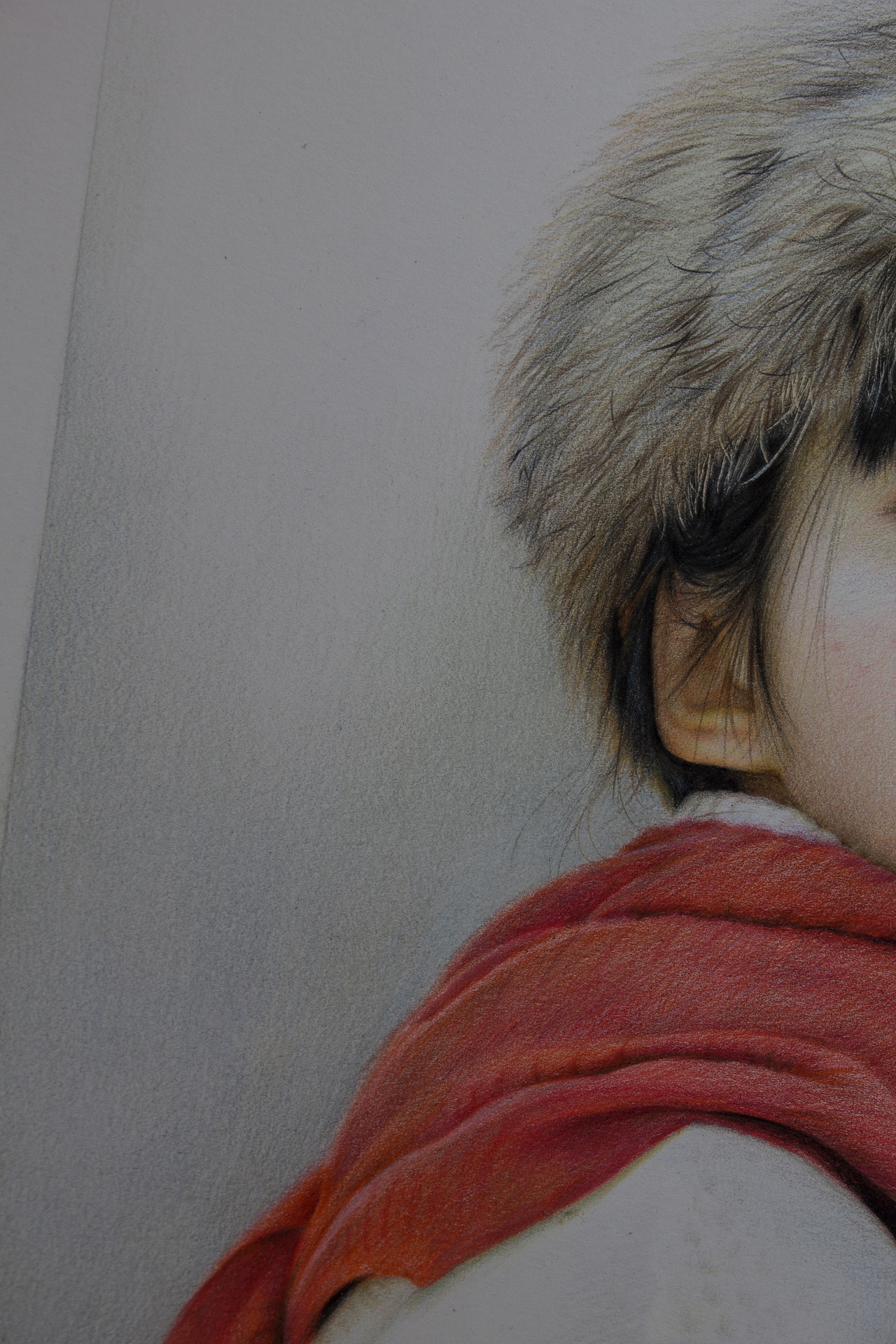 《戴红色围脖的女孩》（图ZMTA5OTM1NTE2） - 绘画 - 站酷设计师范晓杰原创素材 - 站酷ZCOOL