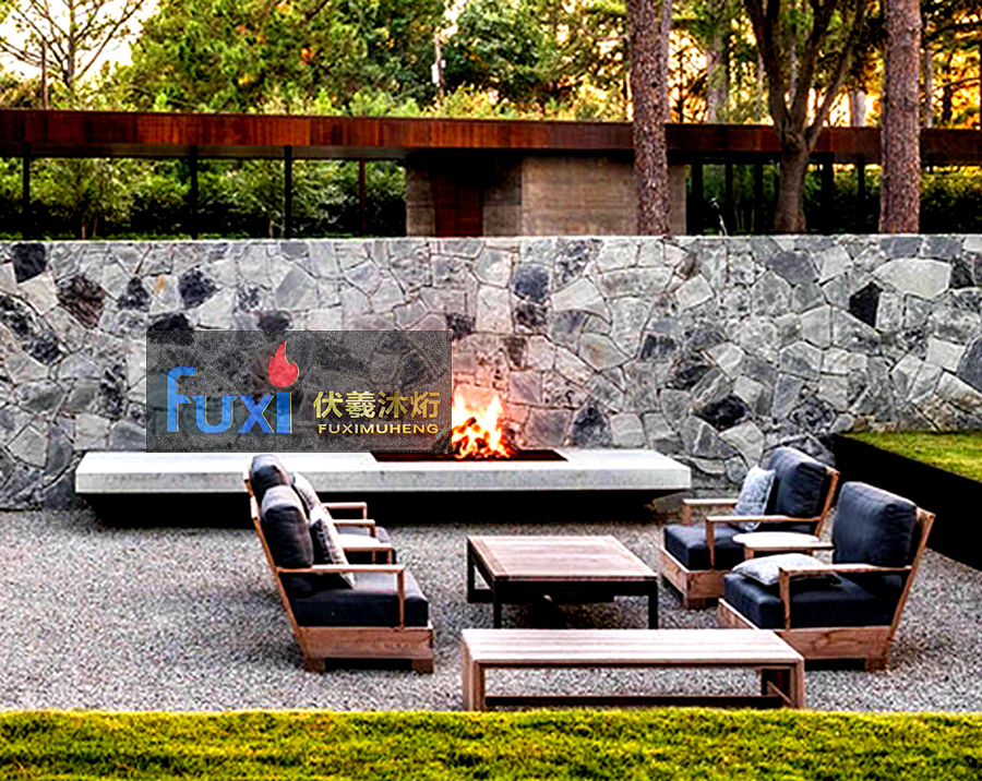 户外水中火景伏羲燃气壁炉 液化气 天然气燃气壁炉火炬