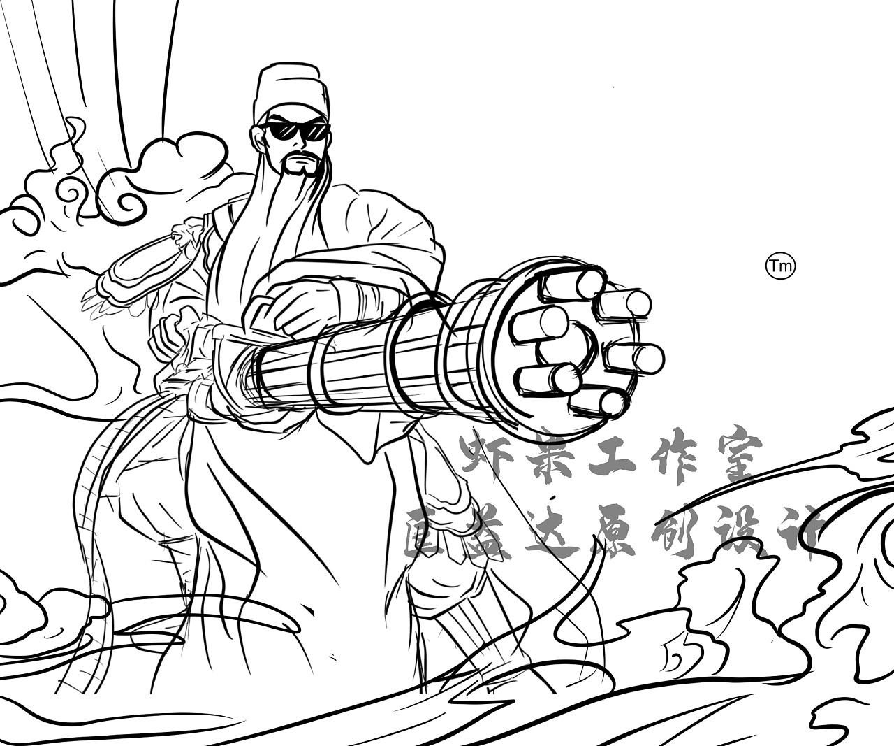 三个商稿客户 凑齐了刘关张 |插画|商业插画|匡益达 - 原创作品