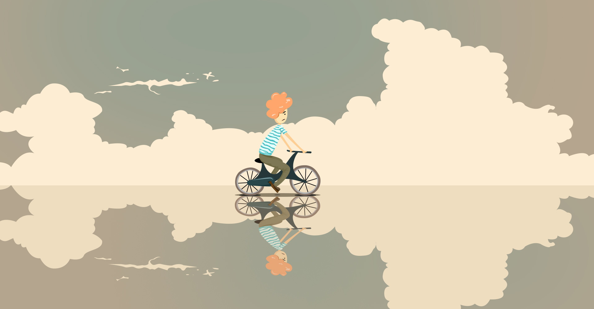 骑自行车的骚年|插画|插画习作|开心面团 - 原创作品 - 站酷 (zcool)