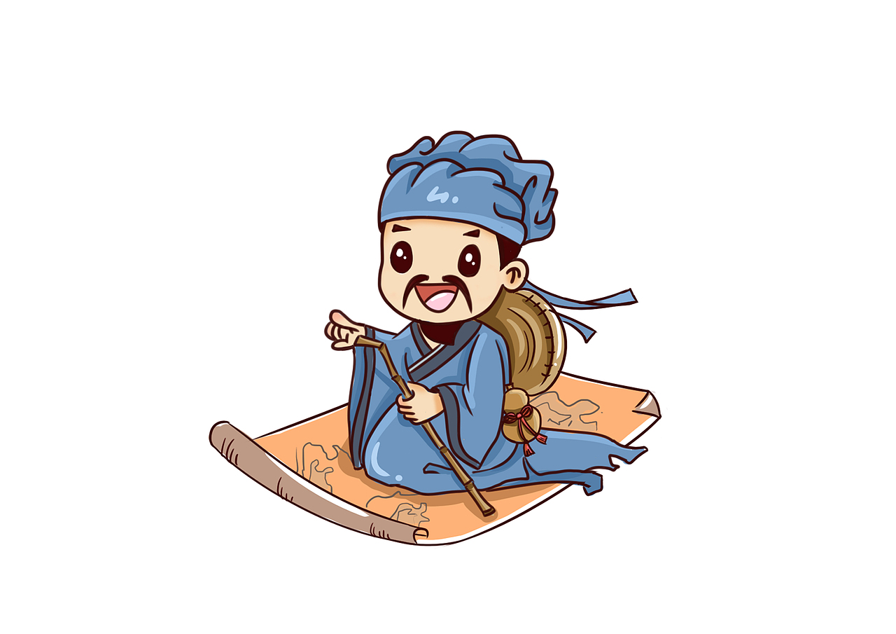 徐霞客卡通过程图过程图过程动图原创作品插画商业插画手绘地图489