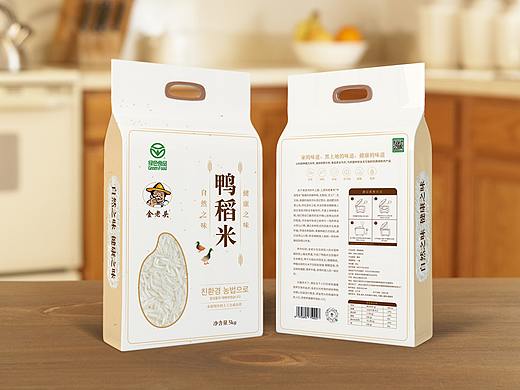 农产品品牌包装设计-绿色健康大米包装设计-金老头产品包装策划