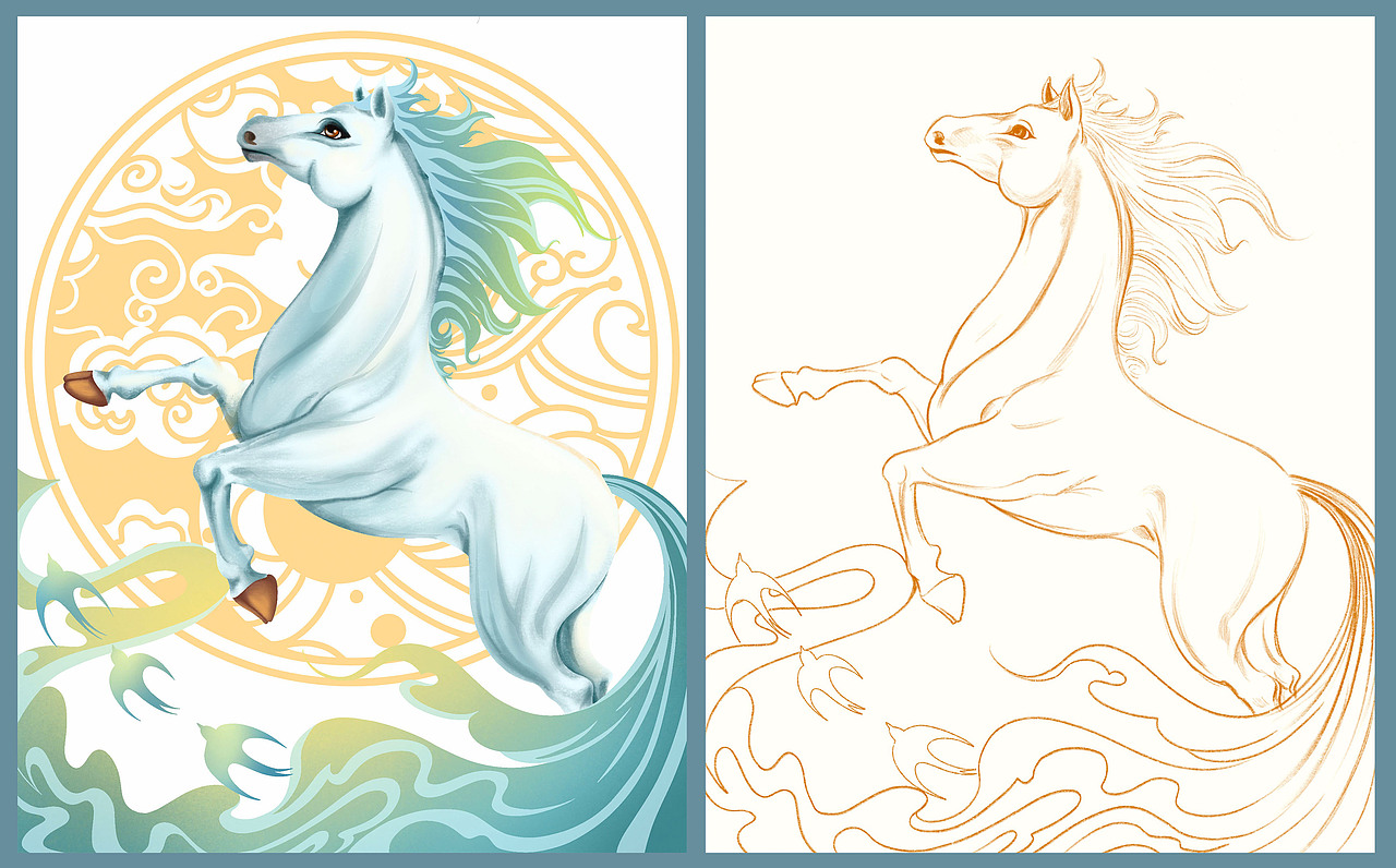 马:马到成功,一马当先