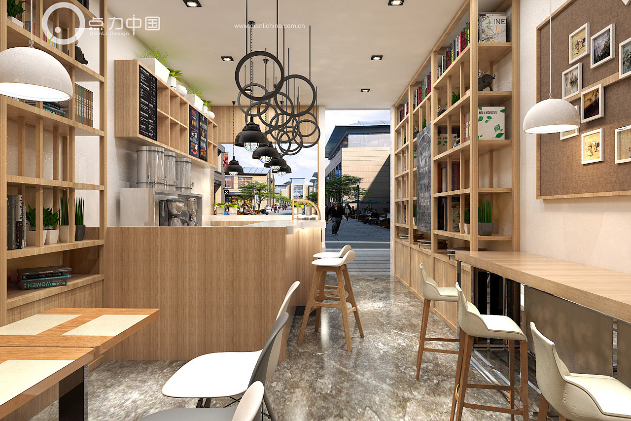 奶茶店、甜品店、水吧设计、效果图设计_点力中国-站酷ZCOOL
