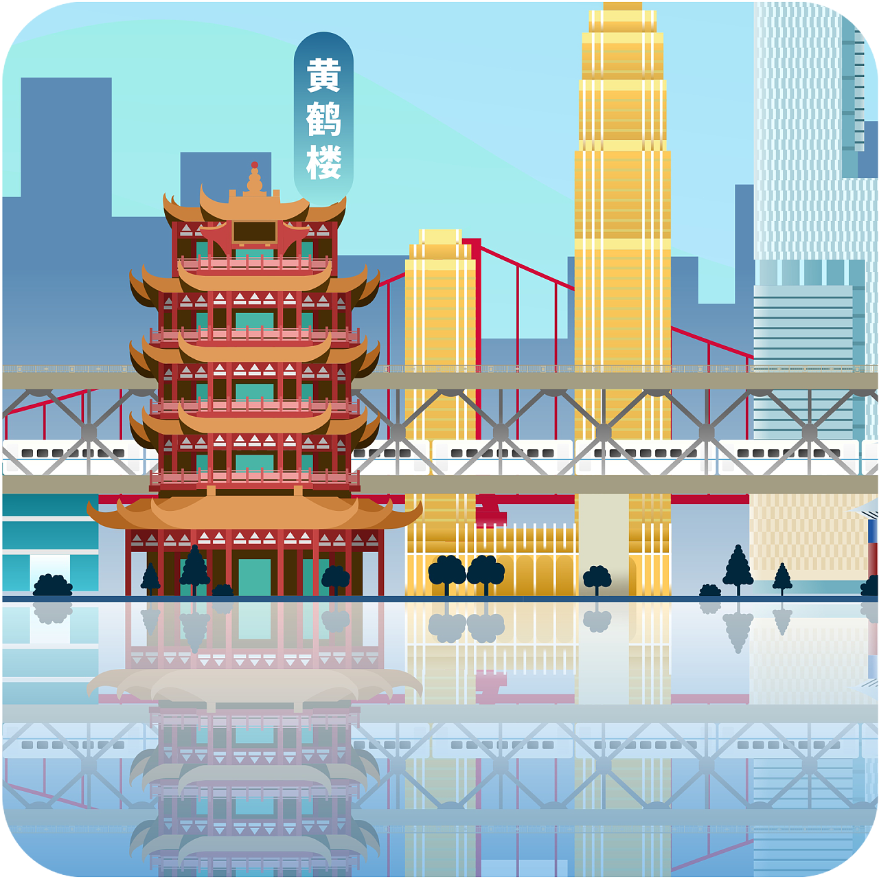 矢量手绘上海城市建筑插画图片素材免费下载 - 觅知网