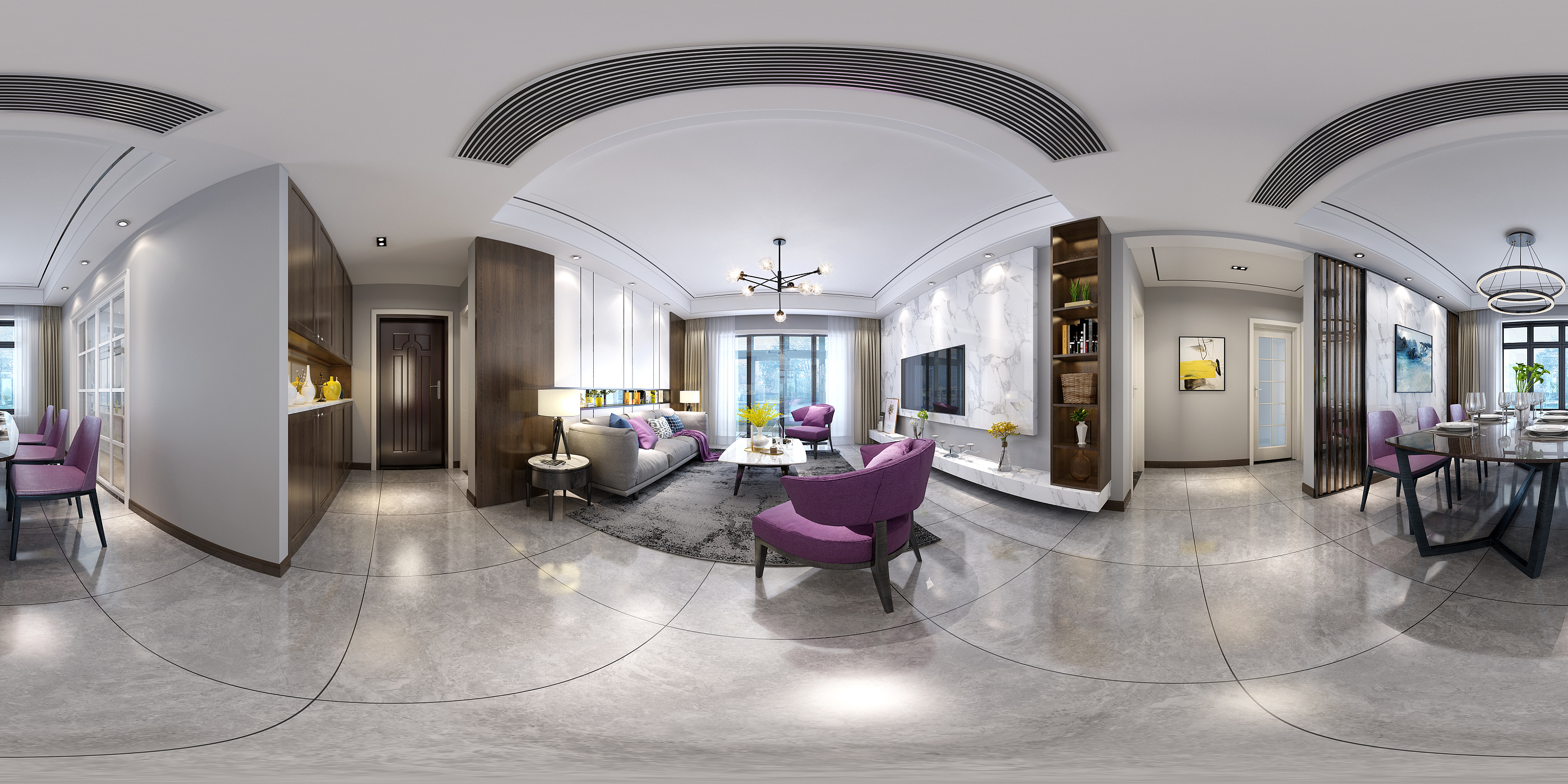 现代风全景|空间|室内设计|西橘效果图 - 原创作品 - 站酷 (zcool)