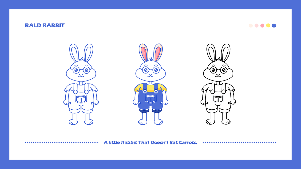 个人IP形象设计 — 秃头兔（图ZMjAyNDY5OTMy） - 主题/皮肤 - 站酷设计师鹤凡原创素材 - 站酷ZCOOL