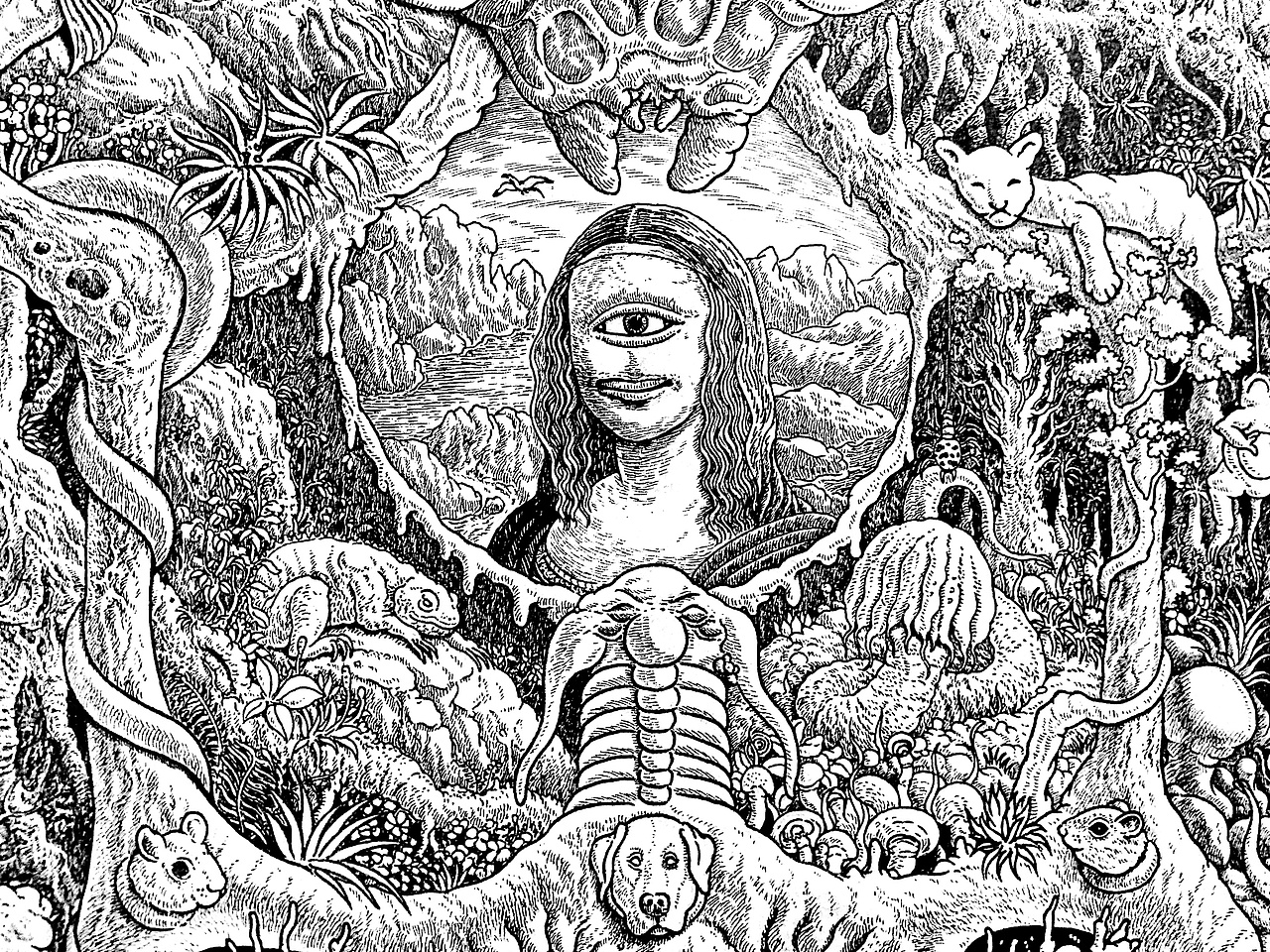 怪诞集独眼蒙娜丽莎的微笑