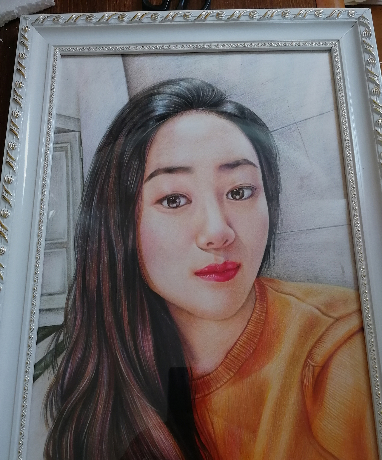 彩铅人像女士彩铅画像彩铅人物