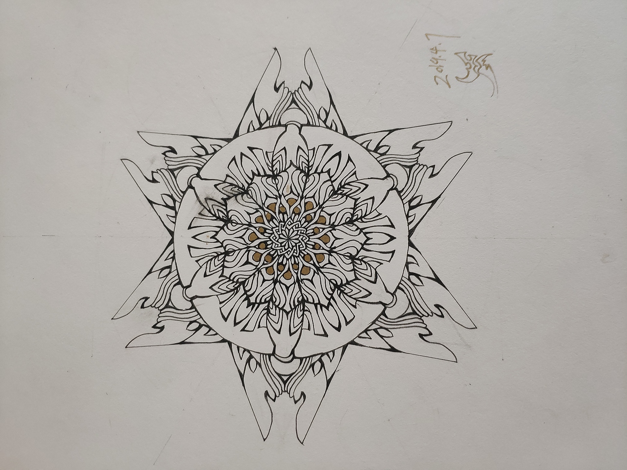 曼陀罗花纹纹身（图ZMTU0MDU5MDIw） - 新锐潮流插画 - 站酷设计师吞舟黑鱼原创素材 - 站酷ZCOOL