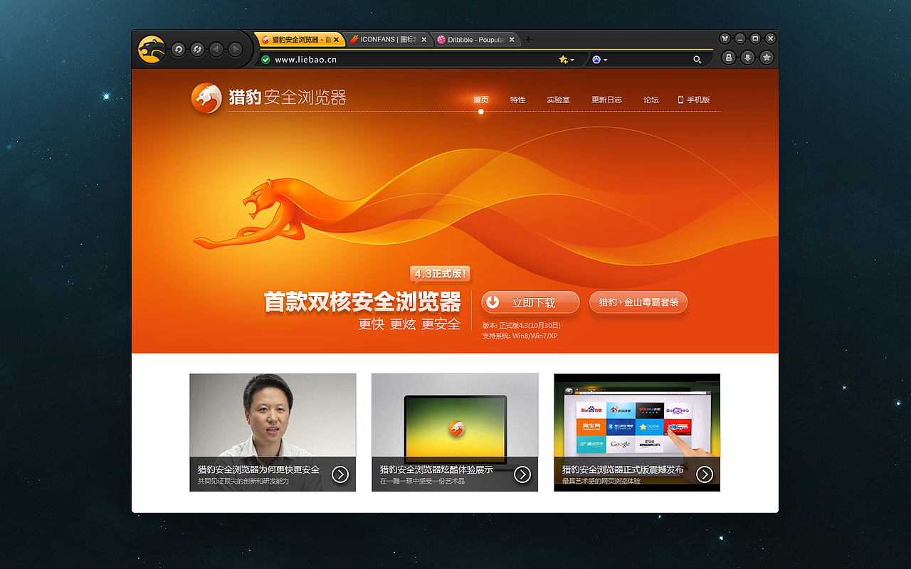Panther--猎豹浏览器皮肤设计（图ZMTIyNzIxODQ=） - 软件界面 - 站酷设计师Ecouix原创素材 - 站酷ZCOOL