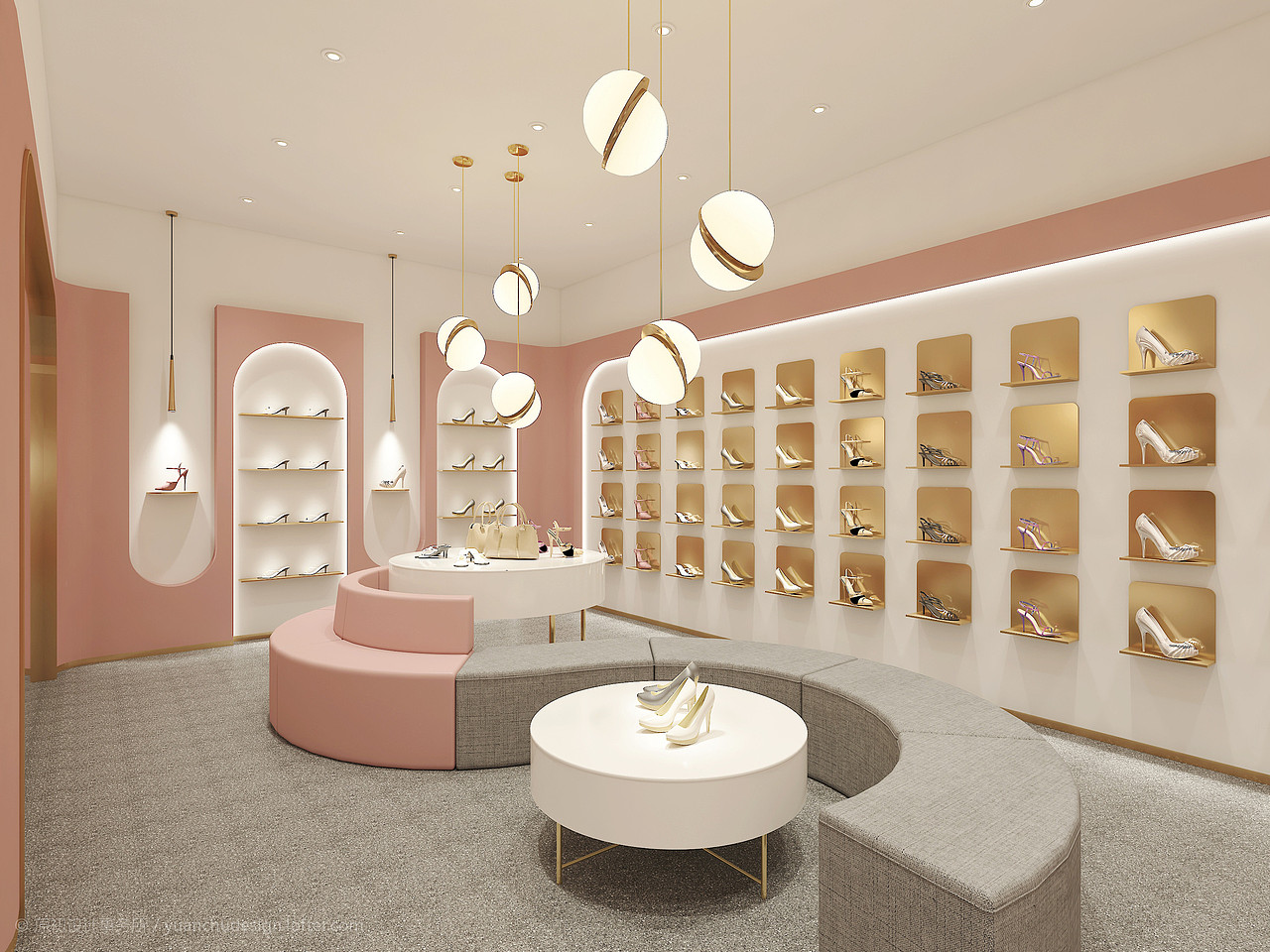 厦门 店面商业空间室内鞋服设计 女鞋店