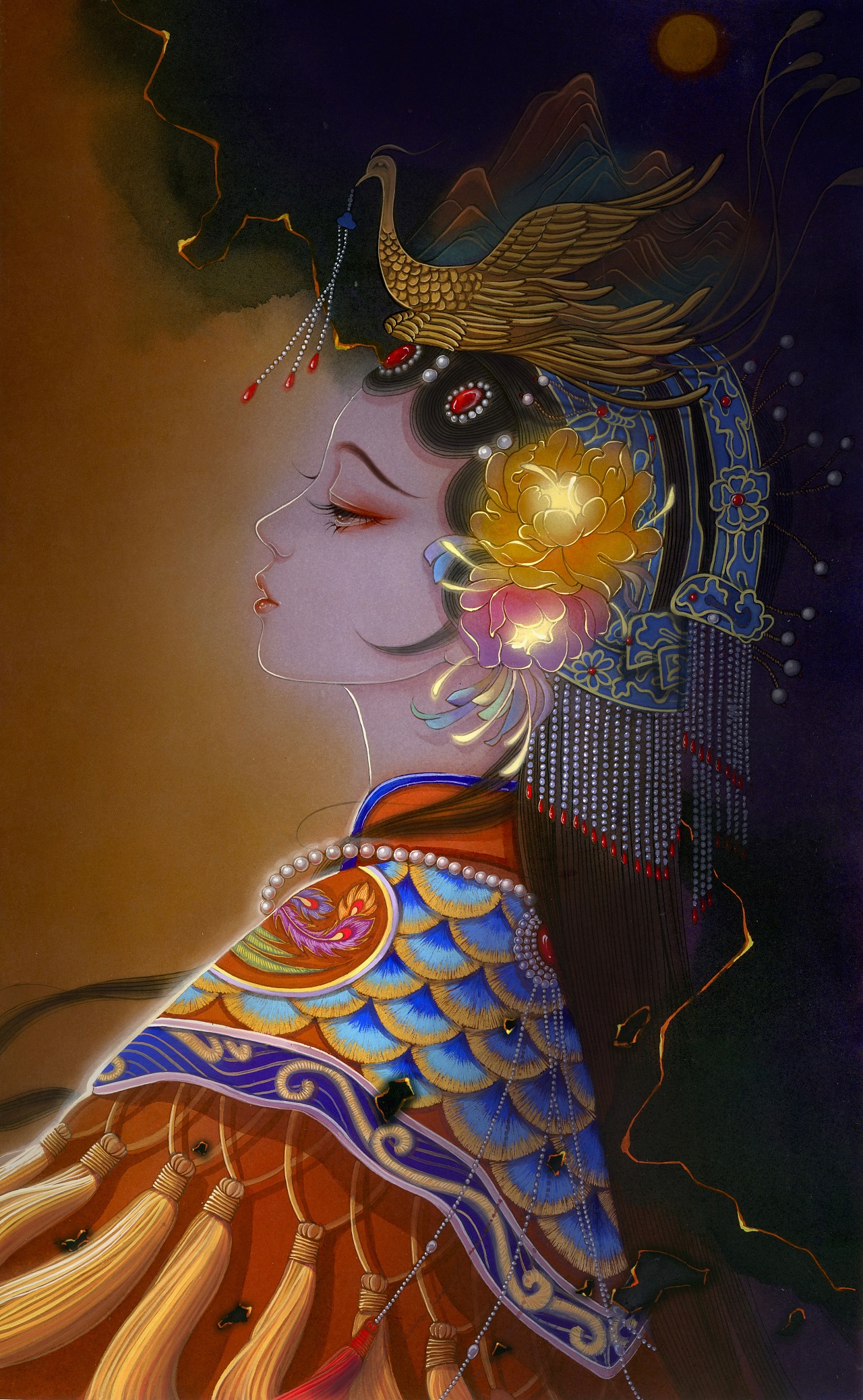 古风水彩插画国粹戏曲美女（图ZMzA0OTE2NDM2） - 创作习作 - 站酷设计师静兮水彩原创素材 - 站酷ZCOOL