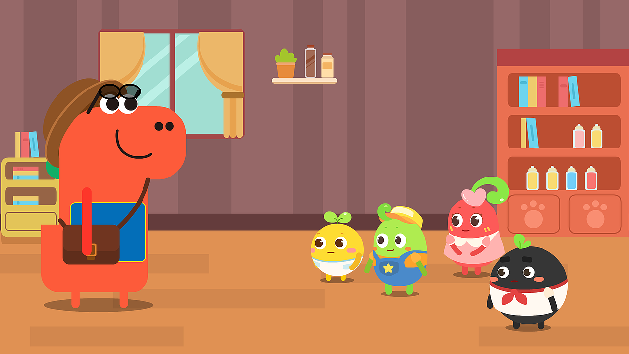 几何风儿童插画.涂鸦馆和饮品店.方豆豆语文（图ZMjI1MTg0Mjk2） - 儿童插画 - 站酷设计师可爱的白白子原创素材 - 站酷ZCOOL